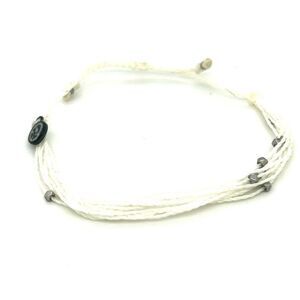 Pura Vida White with Silver Beads Bracelet
